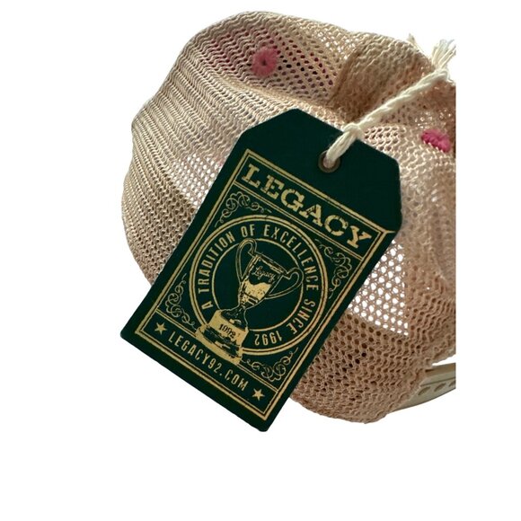 NWT Wrigley Field Pink Tan Token Trucker Legacy Ball Cap Adjustable One Size - Picture 3 of 6